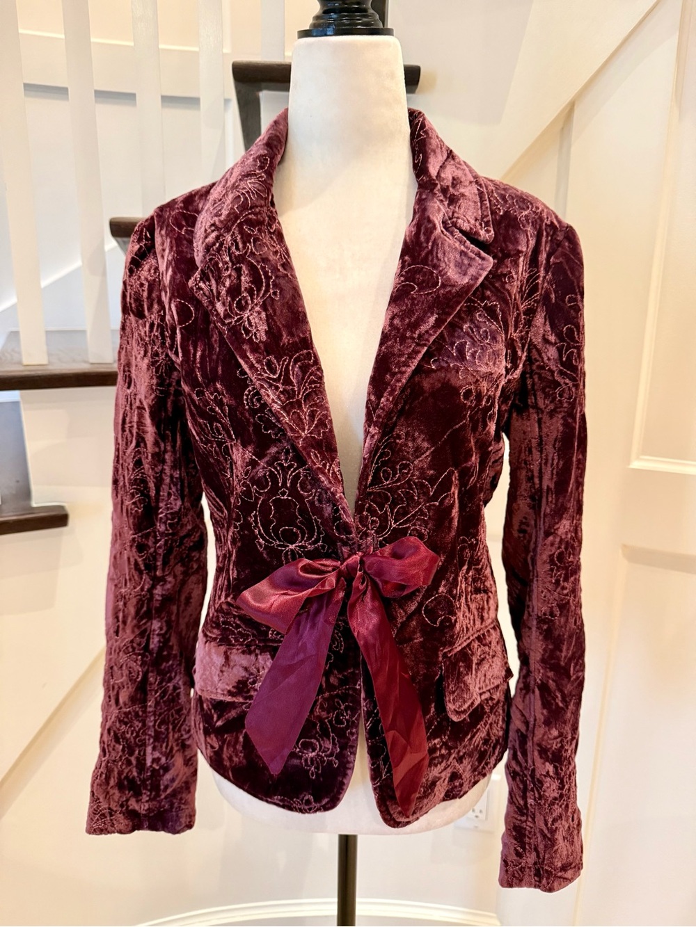 Vintage Old Navy Burgundy Velvet Blazer